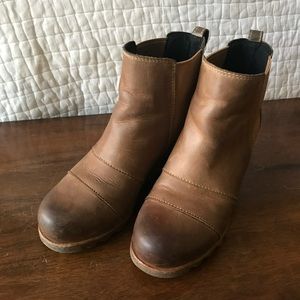 Sorel Lea Wedge, Elk/Curry, Size 6
